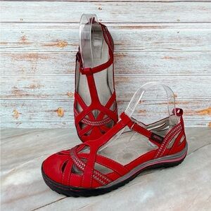 Jambu Charley All Terrain Design Red Nubuc Sandals